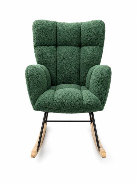 Bouclé Wingback Rocking Chair