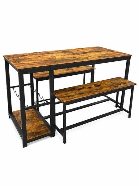 Industrial Wine Rack Dining Set